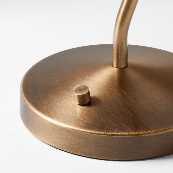 Antique Burnished Brass Table Lamp with Natural Linen Shade and Drum Shaped Design for Indoor Living Room