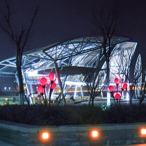 LED Acrylic Three leaf lamp landscape simulation lamp garden lawn lamp park forest villa lawn lighting lamps