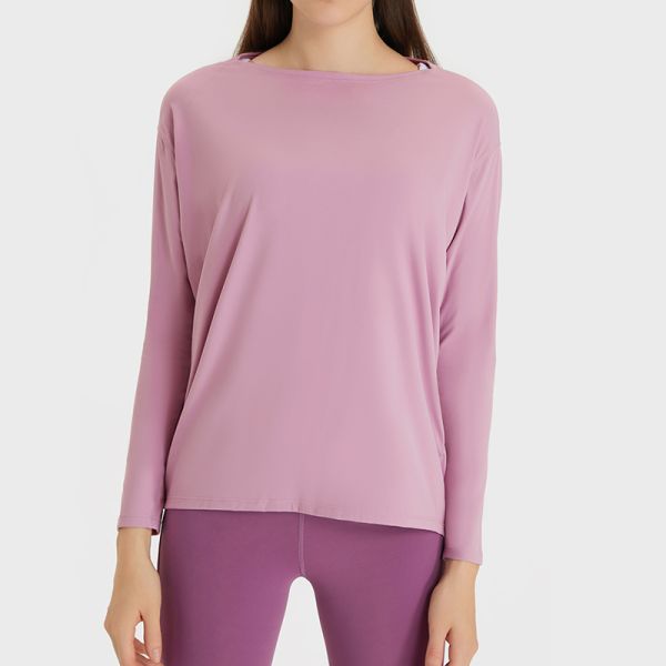 Soft Modal Long Sleeve Boat Neck Top and Leggings Set Dusty Blue Stretchy Breathable