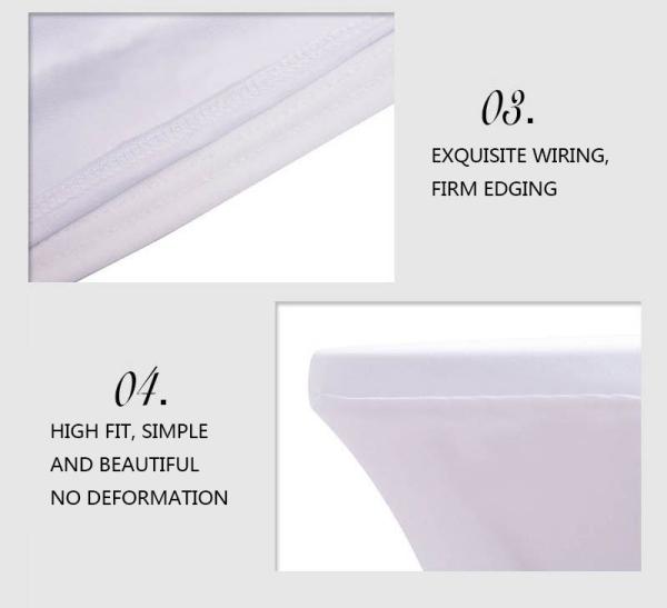 Wedding Party Stretch Tablecloth Rectangular Spandex Lycra Table Cover Tight Fit Fitted Tablecloth for party decoration