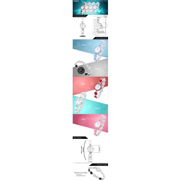 KM15 Candy Color Women Kimio Chain Bracelet Wrist Analog Quartz Dial Watch Gift Wristwatch