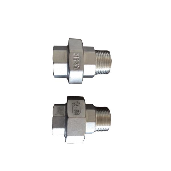 Male Female Union Stainless Steel Pipe Fitting CF8M And CF8 BSPT NPT Thread