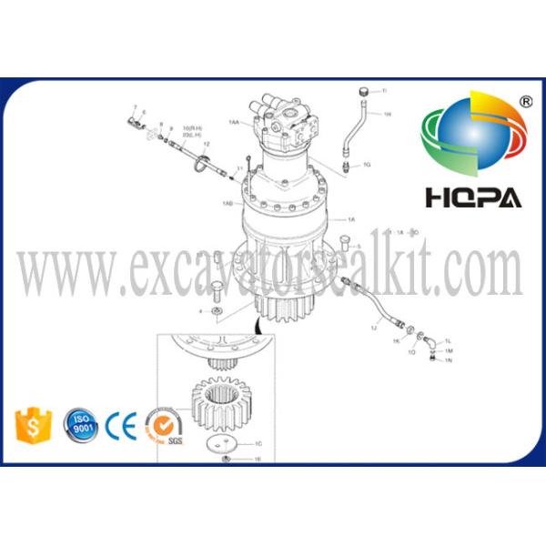 401-00246 2401-9304C Swing Motor HZZC-M2X170CHB for DH500-7 SOLAR450-III