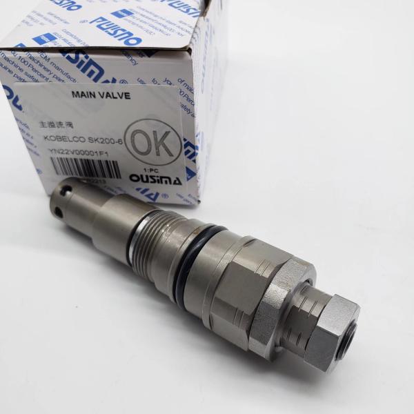 YN22V00001F1 Excavator Hydraulic Valve , Kobelco SK200-6E Main Relief Valve