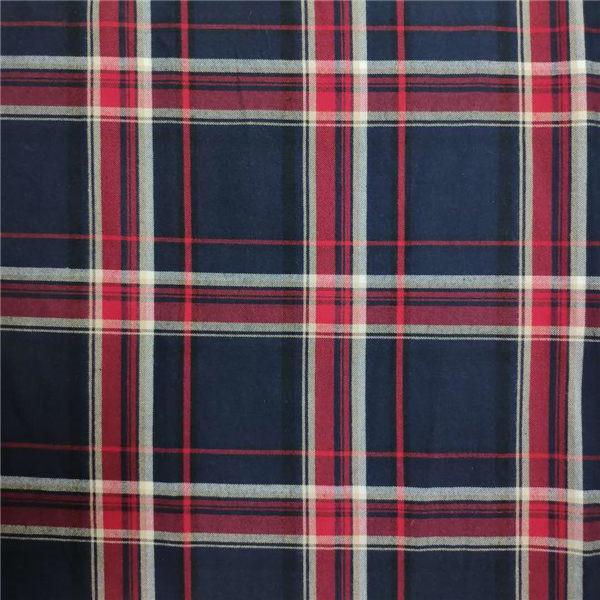 110-115gsm Yarn Dyed Fabric Red Black And Navy Color For Casual Shirts