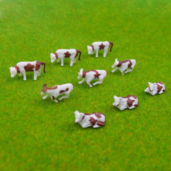 1:87 scale ABS plastic Model painted cow for model building 20mm