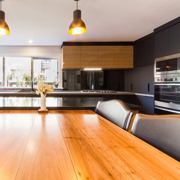 High End Shaker Kitchen Cabinet Matt Black Modern Apartment OEM ODM