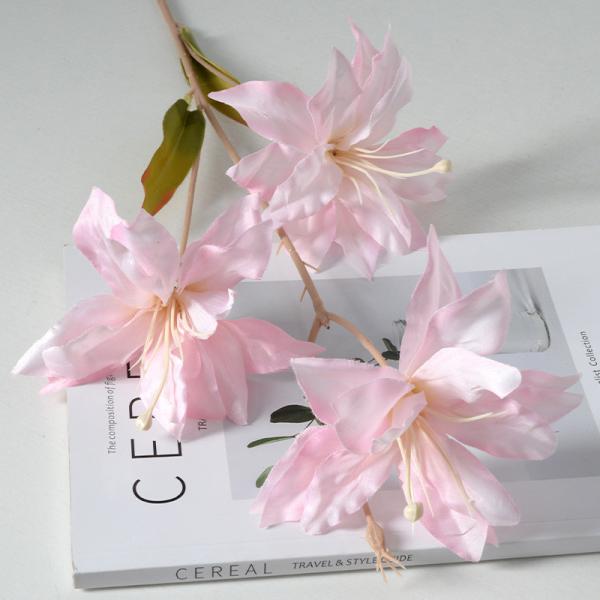 Silk fabric lily wedding road guide home living room decoration artificial flower