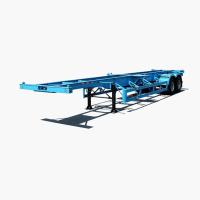 2 essieux en tandem 40FT ISO camions à squelette droit semi-remorques avec essieu Fuwa 13t et suspension mécanique pour livraison de conteneurs légers