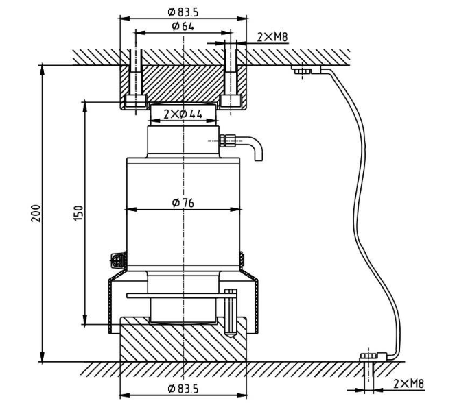 High Accuracy Industrial Strain Gauge Load Cell Sensor 10 - 50T Column Load Cell