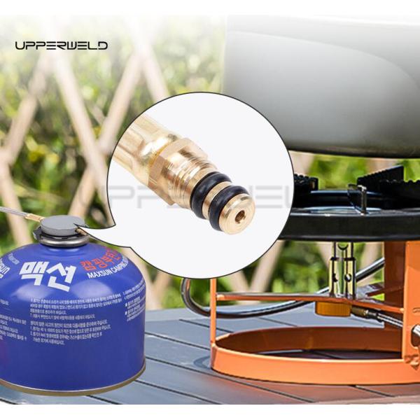 Herramientas de campamento al aire libre Estufas de gas duraderas Válvula de caja de tanque de gas Conversión de la cabeza del adaptador de la botella del adaptador del conector