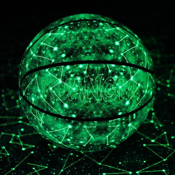 Basketball Official Size 7 Light Up Streetball Fluorescent Bright Basketball Ball for Night Game