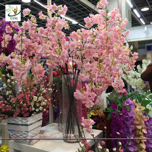 UVG CHR129 pink fake cherry blossom tree decorative branches for wedding table decoration