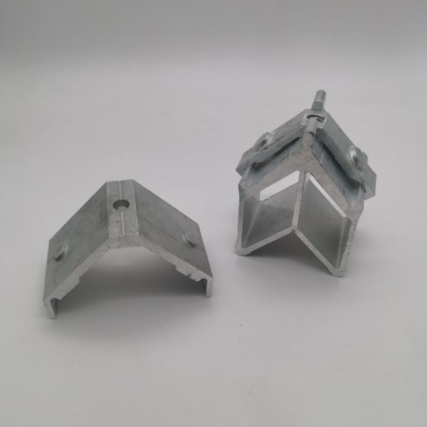 Aluminum 45-Degree Corner Bracket For Sliding Systems Square Hole Design