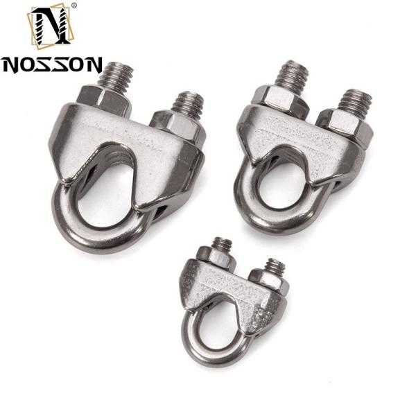 ANSI/ASME Standard SS304 SS316 Saddle Wire Rope Cable Clip Clamp With U Bolt Metric Measurement System Rigging Hardware