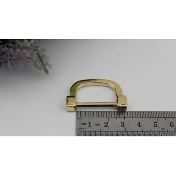 Customized light gold metal d ring,25mm d ring buckles for bag