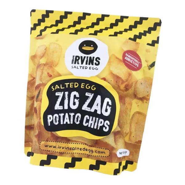Emballage de chips de pomme de terre personnalisation Fermeture à glissière en aluminium plastique emballage alimentaire sac à main pour les chips collation