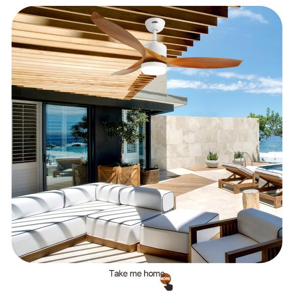 led ceiling fan Controlo a distância conduzido plástico do fã de teto do ABS IP44 impermeável exterior