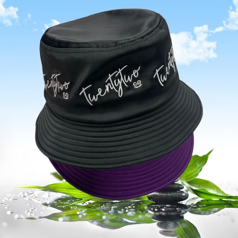 Custom Bucket Hats Embroidery logo Custom Digital Printing Sun Visor Satin Bucket Hat