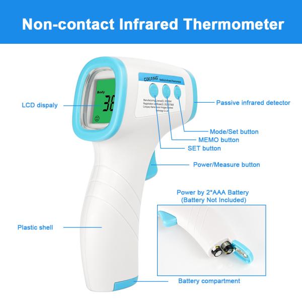 Forehead Thermometer For Fever , Digital Medical Infrared Thermometer Non Contact