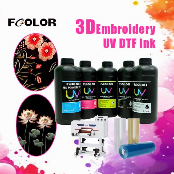 Fcolor UV DTF Ink for Printing - High Adhesion on Curved/Flexible Surfaces - Best for Print Shops
