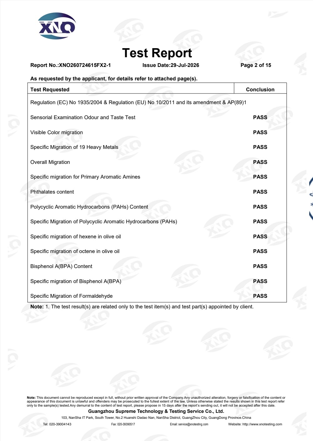 Queenly Packaging Co., Ltd； Certifications