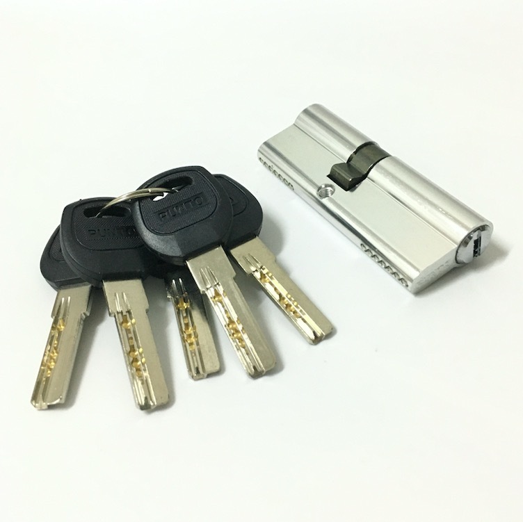 Double Open Aluminum Brass Cylinder 70mm Cylinder Lock For Door