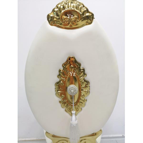 Обедать высокая задняя нержавеющая сталь ткани стула банкета свадьбы для событий W50xD65xH110cm