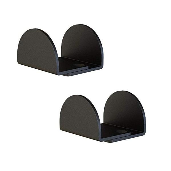 45 mm L X 48 mm H Medio redondo Negro Guía de piso Monte de piso Puerta corredera de granero