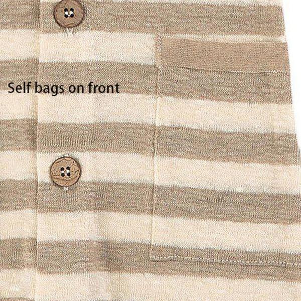 Hot sale Wooden Buttons Cotton Stripe Knitted Newborn Toddler baby rompers