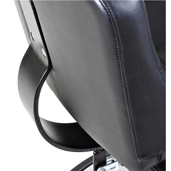 Shinning Chrome Salon Hydraulic Chair Reclining Backrest With U- Shaped Footrest