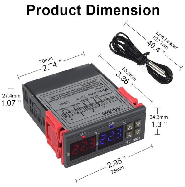 STC-3008 STC-3018 STC-3028 Dual Digital Temperature Humidity Controller