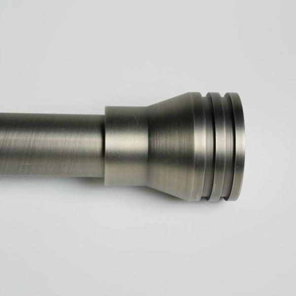 Single Bracket Matte Black Chrome Plated Curtain Pole Ends