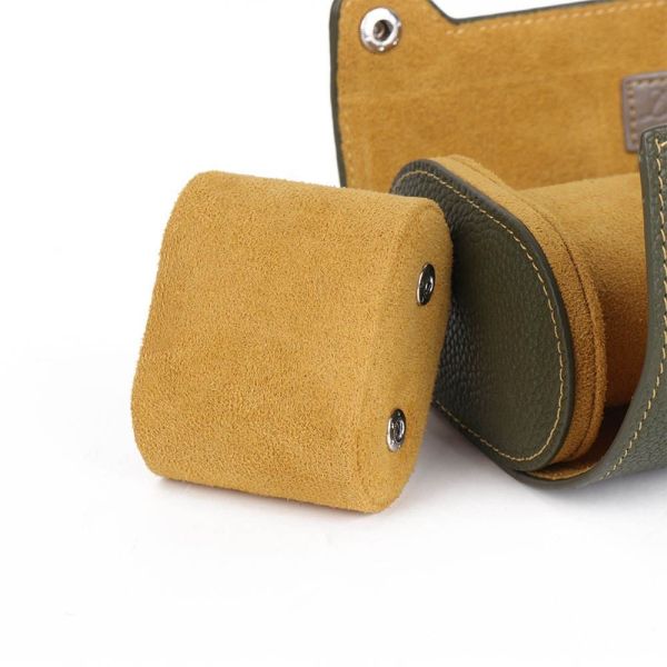 Customized Nappa Leather Watch Case Wrist Jewelry Storage Roll Box Organizer 3 Case