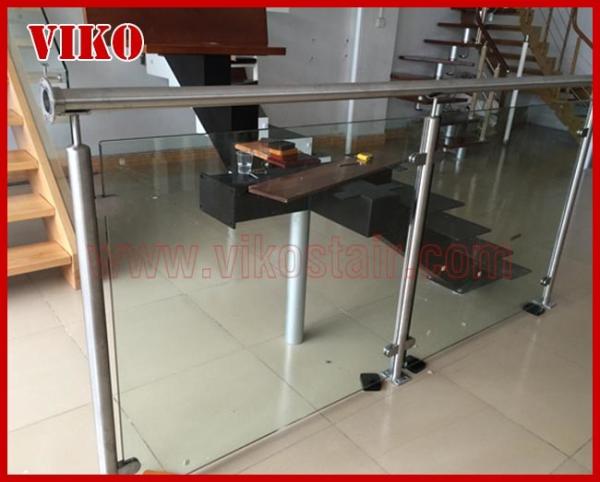 Glass Spigot For Glass Railing VH104SB Cap Handrail 304 stainless steel Glass Spigot Tempered glass RailingUChannel Clea