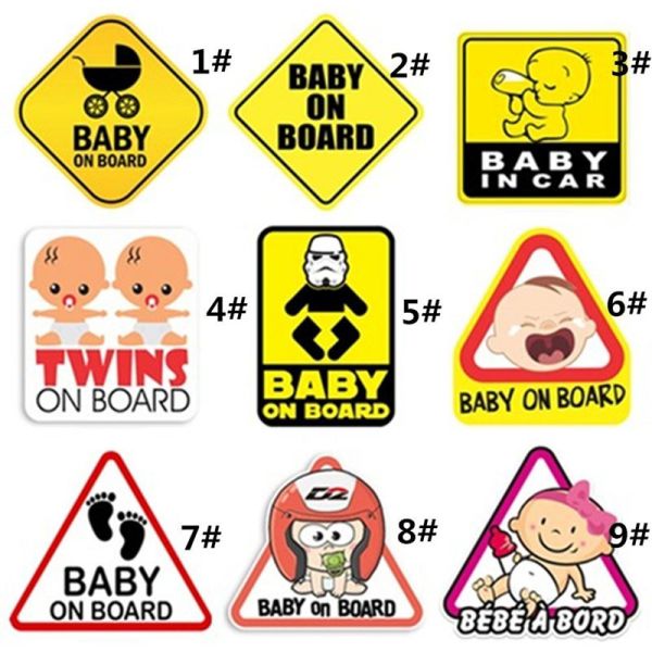 Customized Warning Kiss Cut Stickers Decals For Car Window Baby In Car