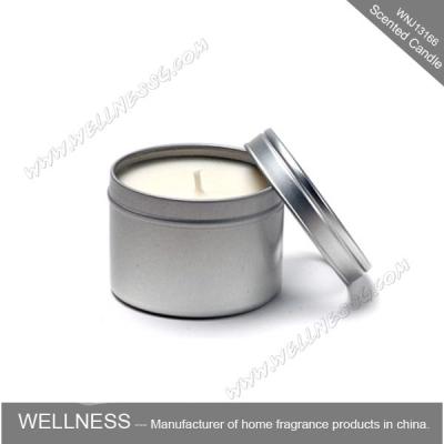 Classic Beautiful Smelling Scented Tin Candles Colorful Label For Christmas Gift