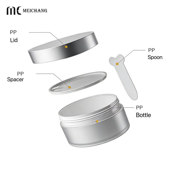 PP Double Wall Straight and Round Acne Cream Jar – Airtight Freshness, Customizable & Eco-Friendly Packaging(MC-P-544)