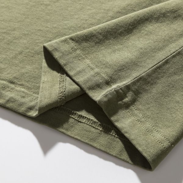 330g Heavy-Duty 100% Cotton Breathable Vintage Knitted Blank Regular Fit Men's Autumn Solid Color Long Sleeve O-Neck T-Shirt OEM