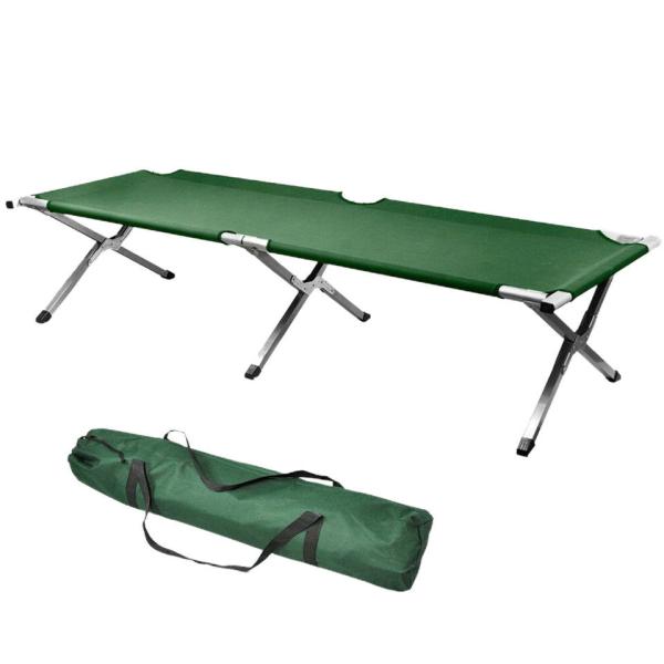 Camping Cot Travel Equipment, Bunk Bed Cots Metal Bunk Cot Steel Frame Camping Bed, Adjustable Foldable Portable