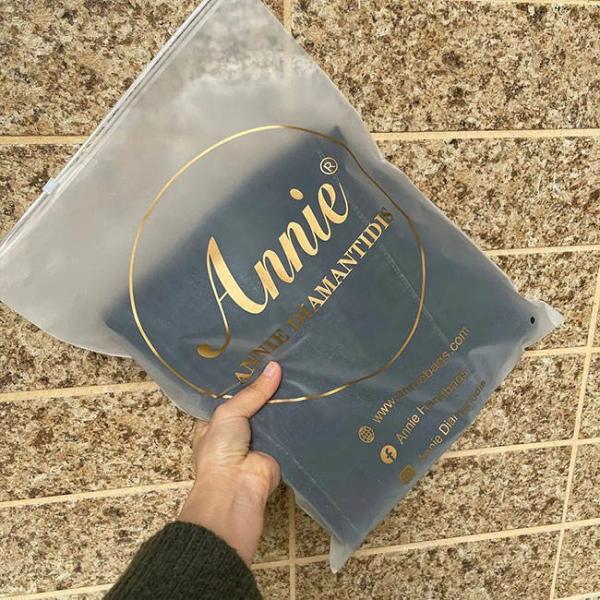 Wholesale Custom Printing Logo Plastic Zip Packaging Poly Bags Biodegradable Frosted Eva Zipper Bag Clothing Brand