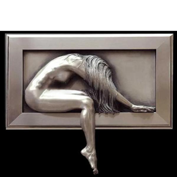 Скульптуры скульптуры 70cm сброса домашнего украшения бронзовые женские обнаженные