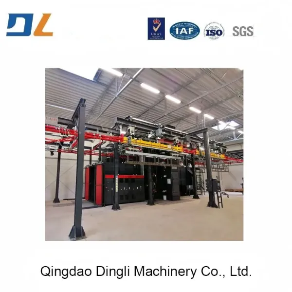 Overhead Conveyor Shot Blasting Machine Closed Loop Monorail Shot Blaster