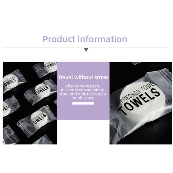 Compressed Towel Tablets Portable Washcloth Reusable for Travel Camping Hiking