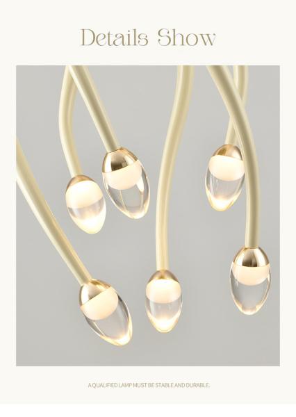 Cream style designer jellyfish chandelier minimalist and creative living room light(WH-AP-563)