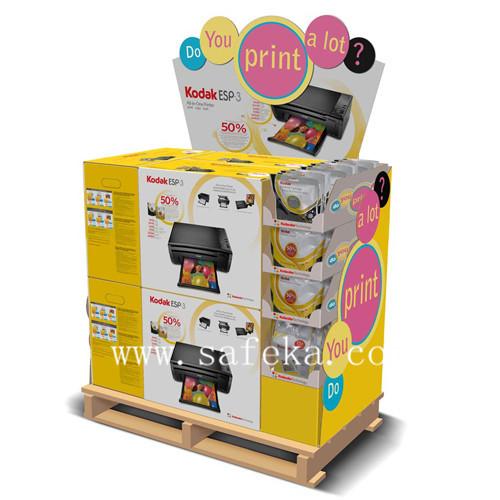 pos supermarket cardboard pallet displays for Kodax promotion