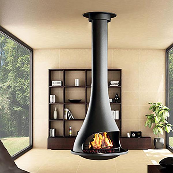 Carbon Iron Construction Wood Burning Fire Pit With Assembly Required Hanging Fireplace