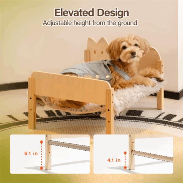 Wooden Small Cat Hammock Bed Indoor Cat Furniture Gift Pet Cat Bed Hammock