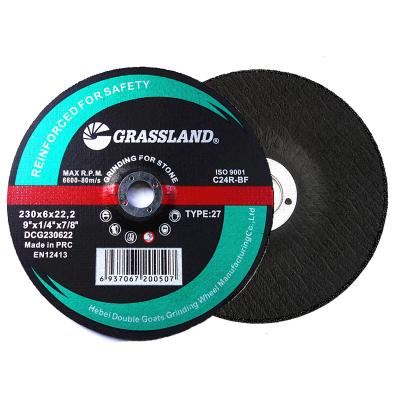 9 Inch 230x6.8x22 Depressed Centre Metal Grinding Wheel For Angle Grinder