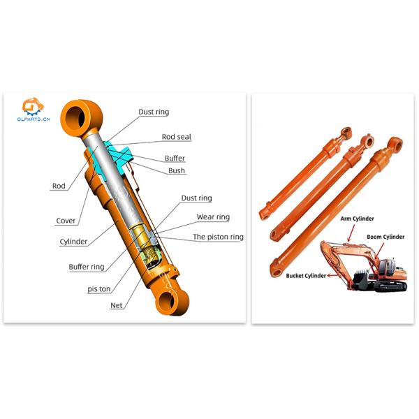 Cylindre à décharge 707-01-XZ960 707-01-XZ970 707-01-XY990 pour la pelle PC300-8 PC300 de Komatsu